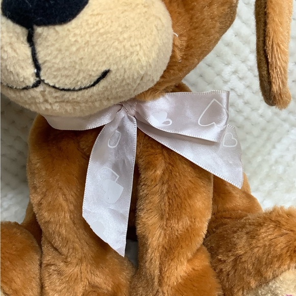 KELLTOY Plush Puppy Dog with Pink Hearts Stuffed Valentines Animal Toy - Picture 8 of 13